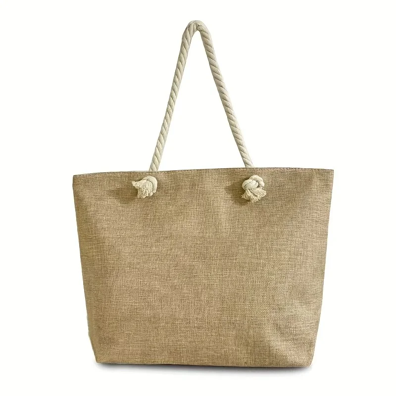 Bohemian Geometrischer Stil Reisetasche, Damen-Strandtasche, Leichtgewichtig und mit großem Fassungsvermögen (Zufällige Streifendirektion) – Detail 9