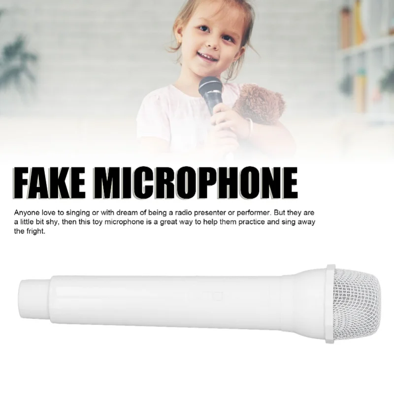 Microfono finto per bambini Prop Finta microfono Giocattolo Simulare la pratica del discorso Microfono per divertimento Costume di scena Bomboniere per feste di compleanno