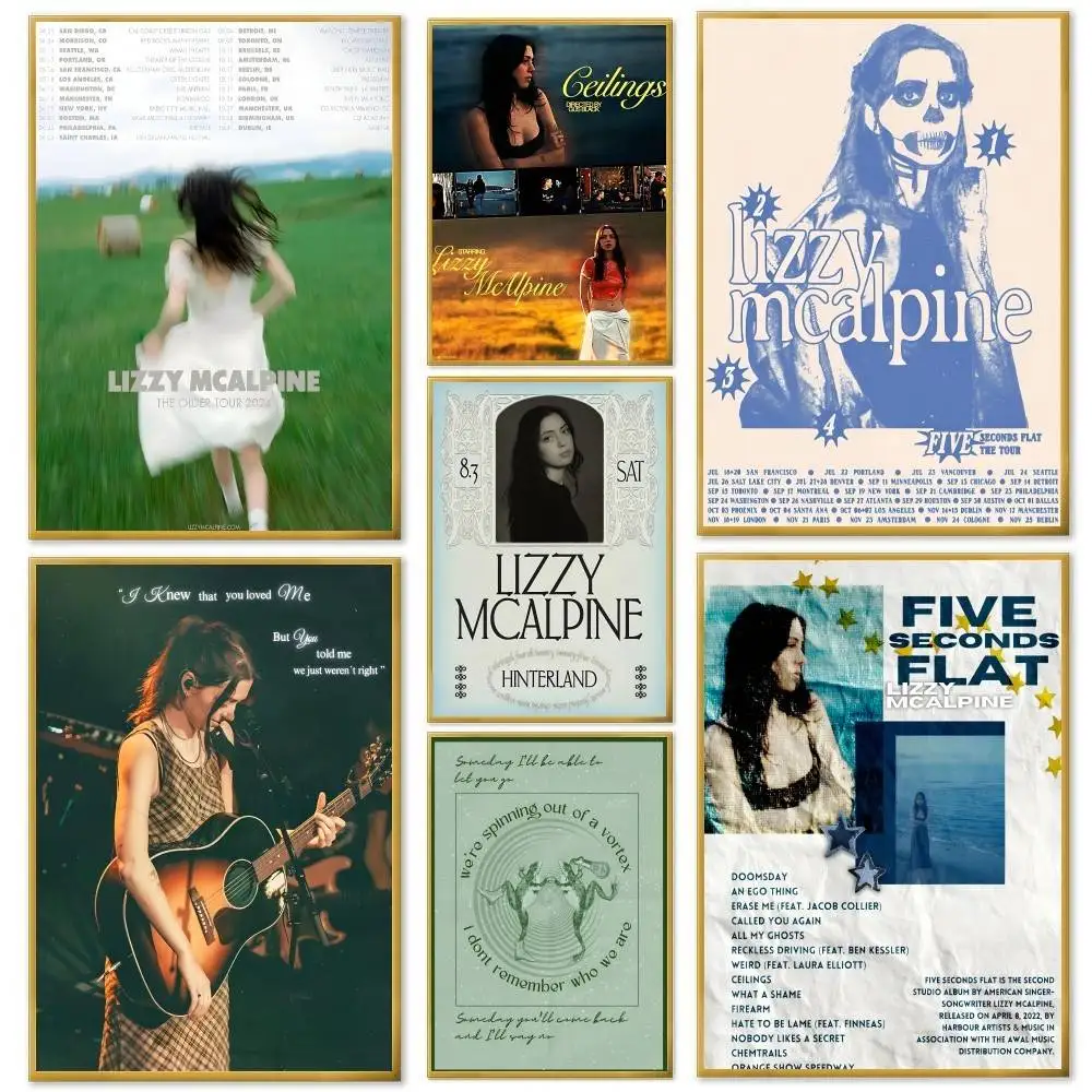 Singer Lizzy McAlpine Poster And Prints Wall Art Pictures For Modern Bedroom Game Room Home Decor