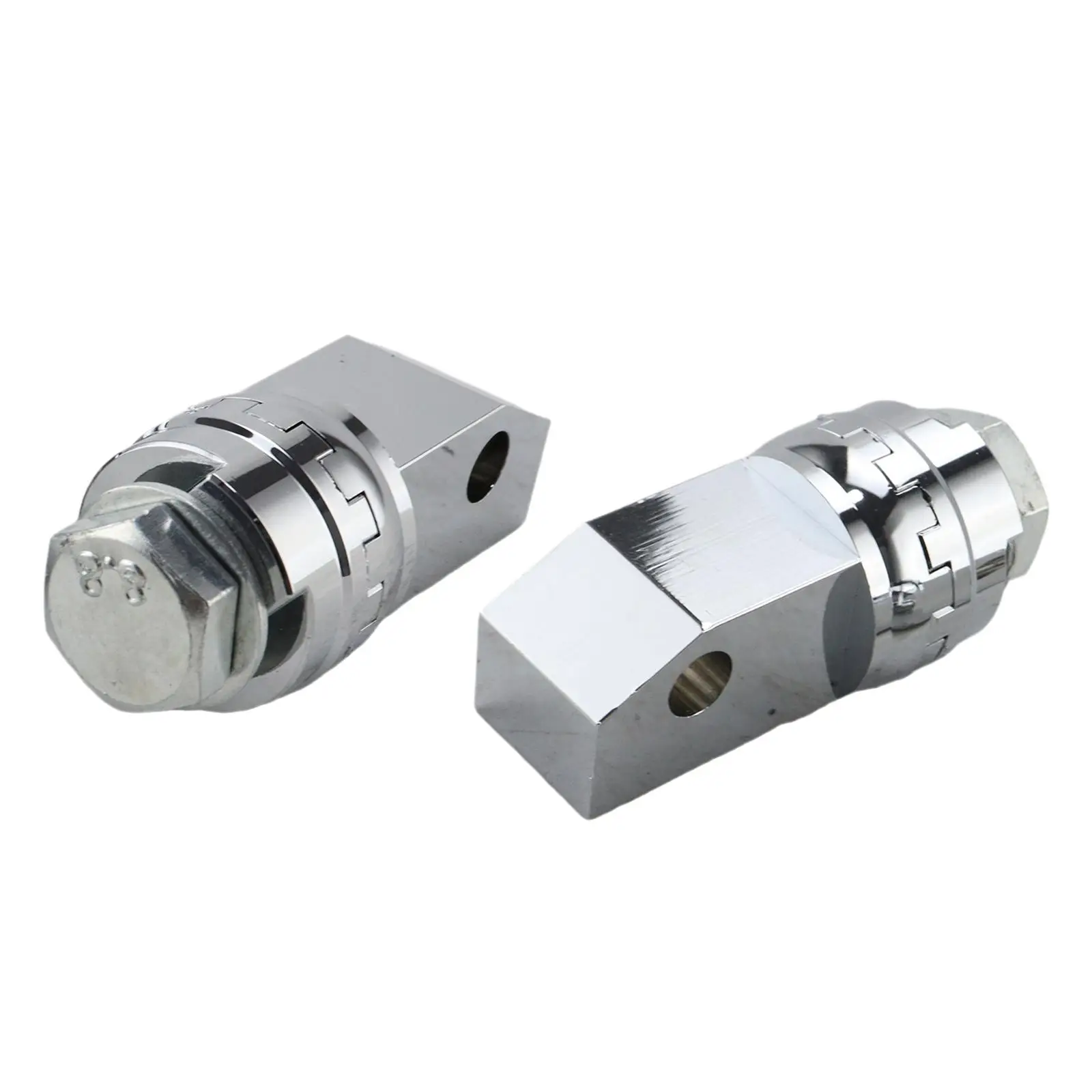 

2x Chrome Footboard Floorboard Connection Adapters Replacement for