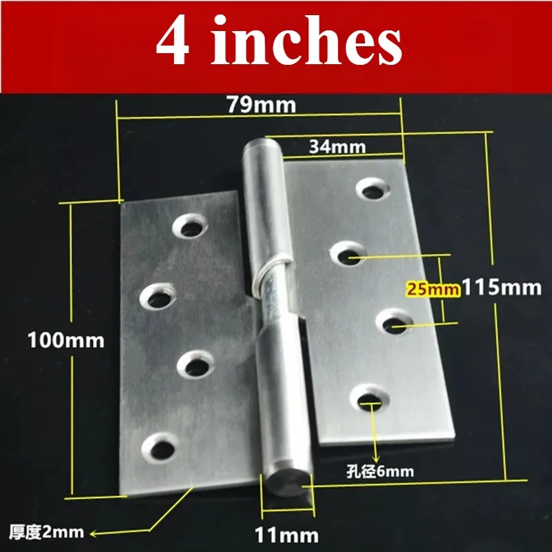 10pcs 3-inch 4-inch Stainless Steel Lifting Hinge Self Closing Hinge