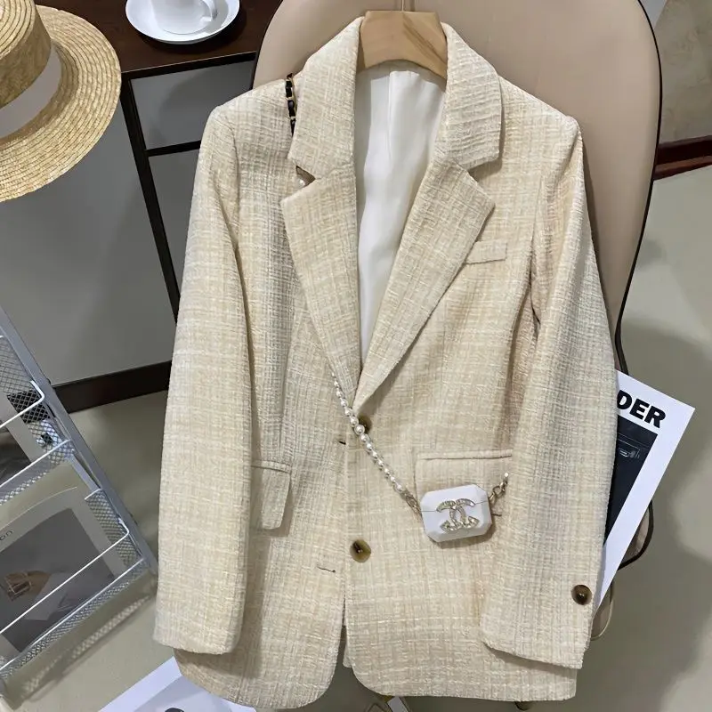 Tienda Traf giacca da donna elegante temperamento capispalla 2024 cappotti Etro Chic Blazer abbigliamento donna giovanile primavera autunno