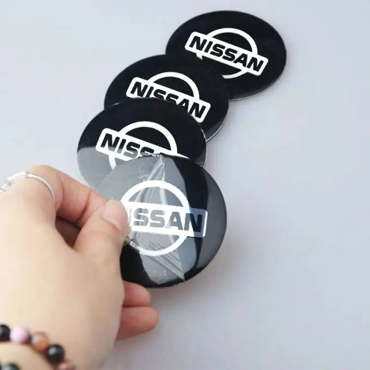 4pcs 56mm+60mm Car Wheel Center Hub  Cap wheel badge stickers For Nissan Qashqai j11 j10 Juke X Trail Tiida Leaf car Accessories