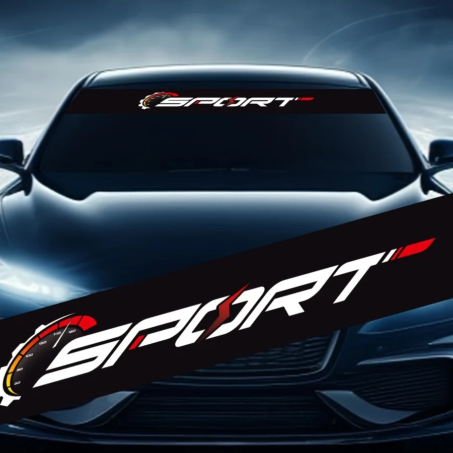 1 eye-catching car front windshield sticker, suitable for the front windshield of BMW, Audi, Mercedes, Volkswagen, Ford, etc.