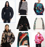 Comercio exterior original único nuevo España otoño e invierno impreso elástico cuello redondo suéter de mujer