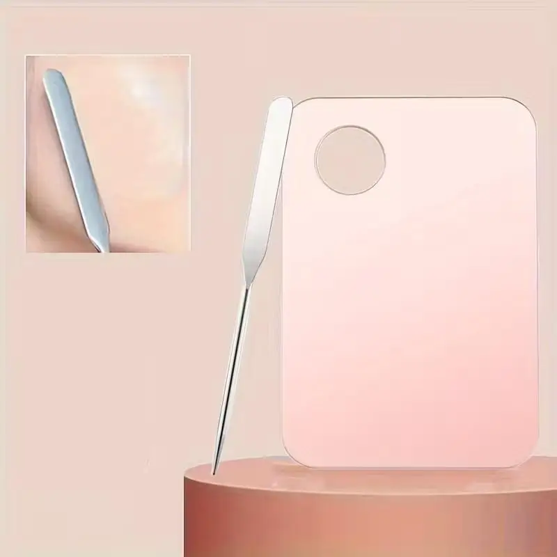 Tavolozza per trucco acrilico con strumento spatola Pennello per fondotinta Strumento per trucco artistico per miscelare il trucco dell'ombretto per manicure per fondotinta