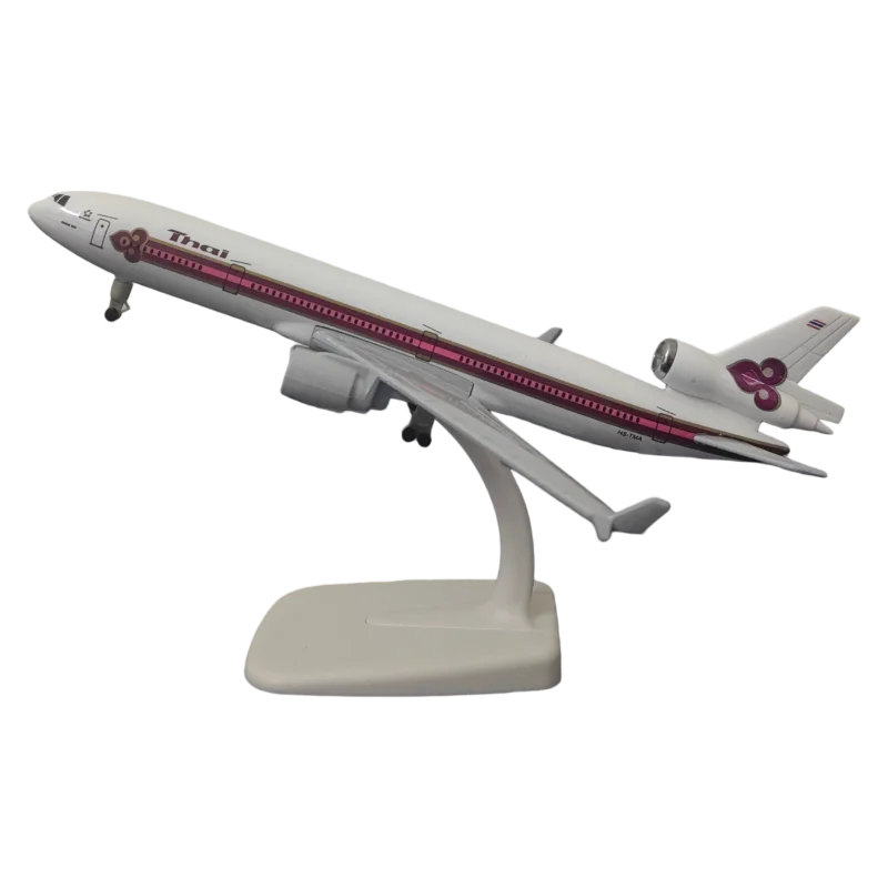 MD-11 Thai Airways 1/400 Scale Diecast Metal 21cm, Airplane Model, Adult Collectible, Airport, Miniature Items, Gift for Kids