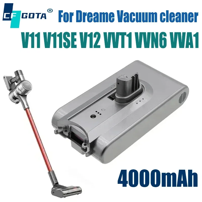 

Для беспроводного пылесоса Dreame 25,2 V 4000mAh V11 V11SE V12 VVT1 vvvn6 VVA1, сменный комплект батарей