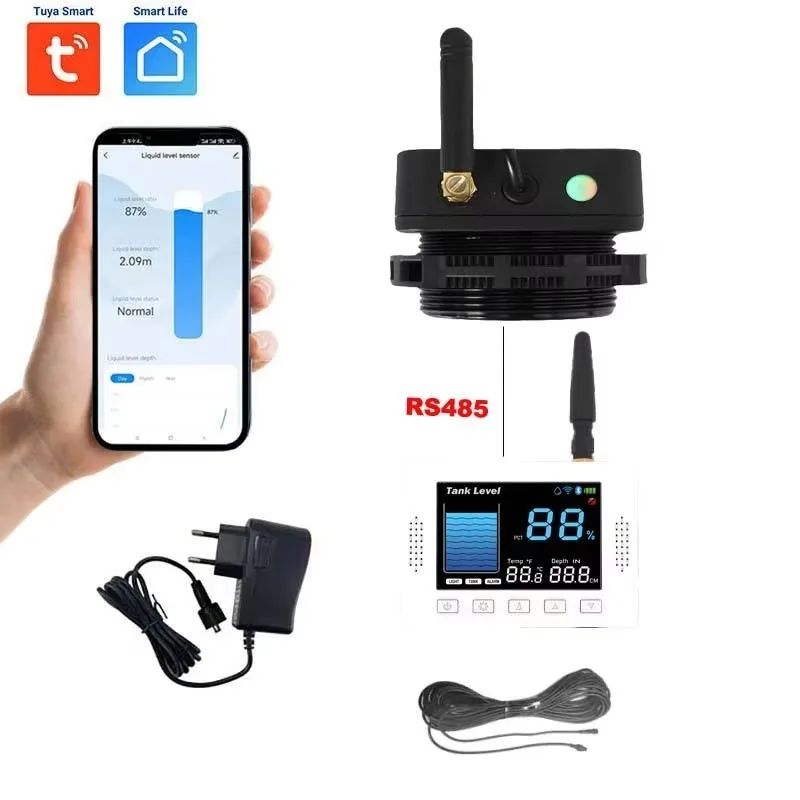 Smart Tuya APP Industrial RS485 Liquid Level Transmitter for Oil Water Storage--IP67, 3m Range for Livestock Farm for TLC2502LS