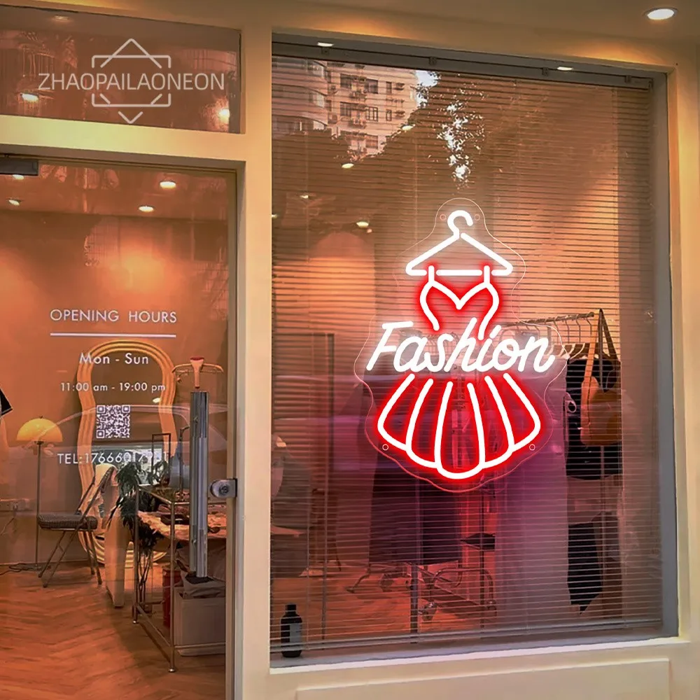 متجر الأزياء LED النيون تسجيل متجر الملابس أضواء النيون الجدار الديكور تي شيرت متجر ديكور النيون تسجيل الأعمال مصابيح LED