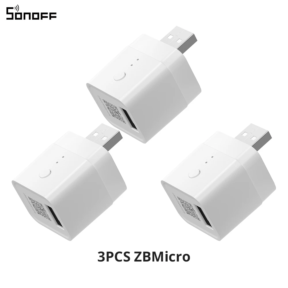 SONOFF ZBMicro Zigbee Micro USB Smart Adapter 1-10PCS Snel opladen Brede zenddekking Spraakbesturing eWeLink Alexa Google