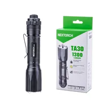 NEXTORCH TA30 Upgraded Super Bright Tactical Flashlight Strobe Light with Pocket Clip for Everyday Carry Rechargeable LED Torch