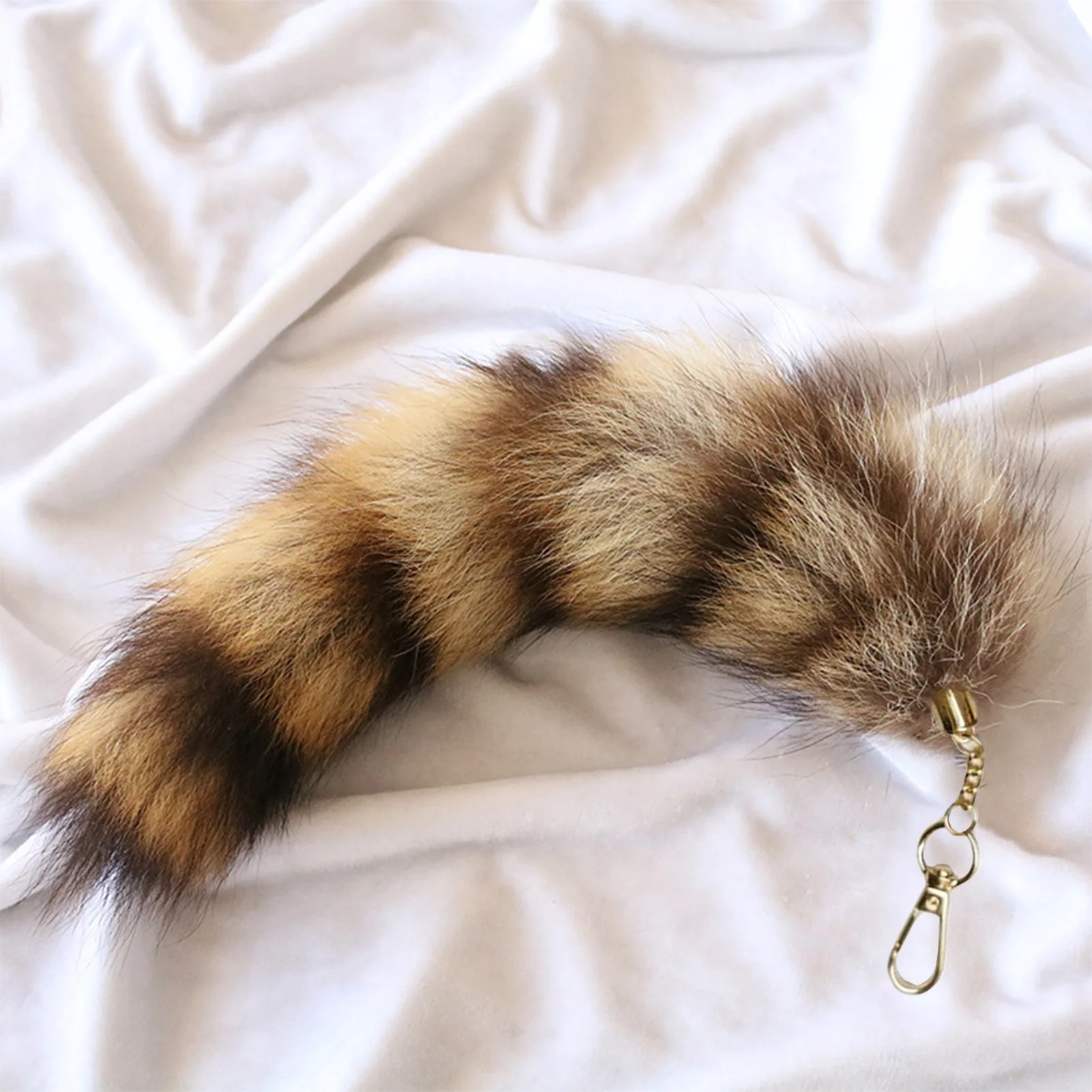 

Cute Plush Tail Shape Key Chain Bag Pendants Decoration Simulated Details Soft Touch Hold Pendant for Children Girls Gift