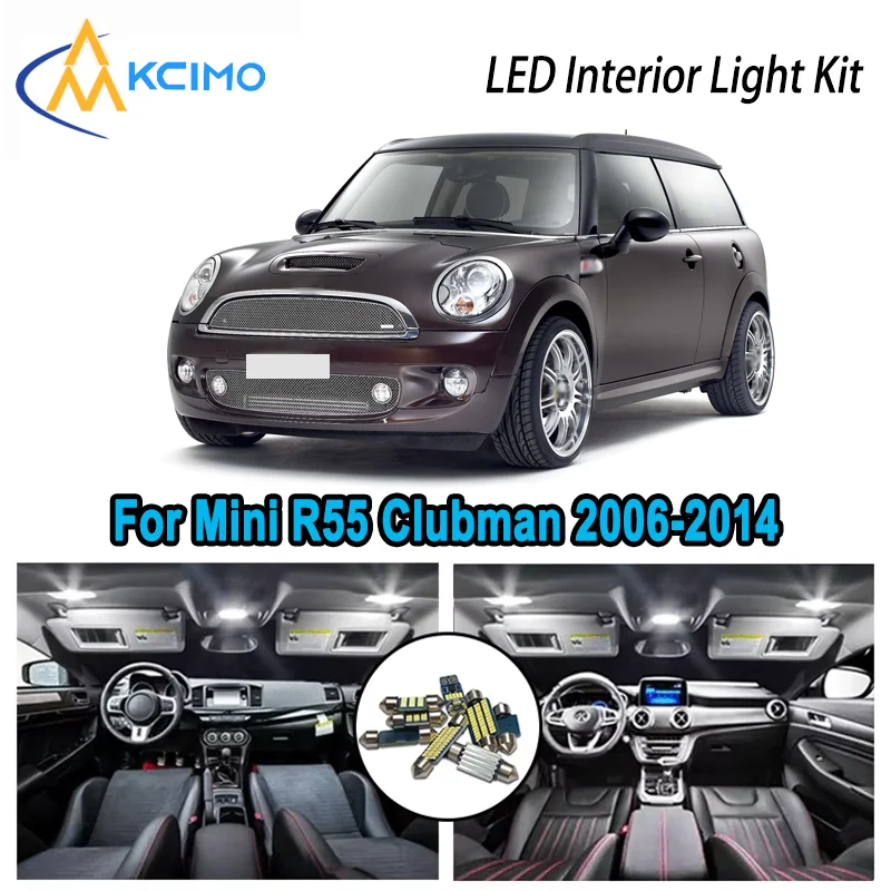 Kit interior LED de alta calidad para Mini R55 Clubman 2006-2014 2010 2011 2012, lámparas automotrices de maletero de mapa de cúpula sin errores Premium