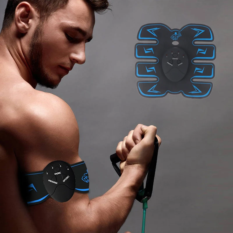 USB Rechargeable Abdominal Muscle Trainer Portable Abdominal Muscle Massager Electronic Training Belt Exercise Fitness Equipment