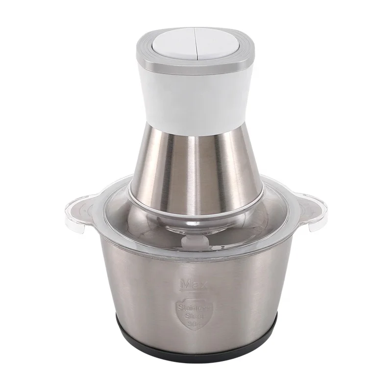 

New model2L Stainless Steel Bowl Food Chopper Not Easy To Break Two Layer Blade