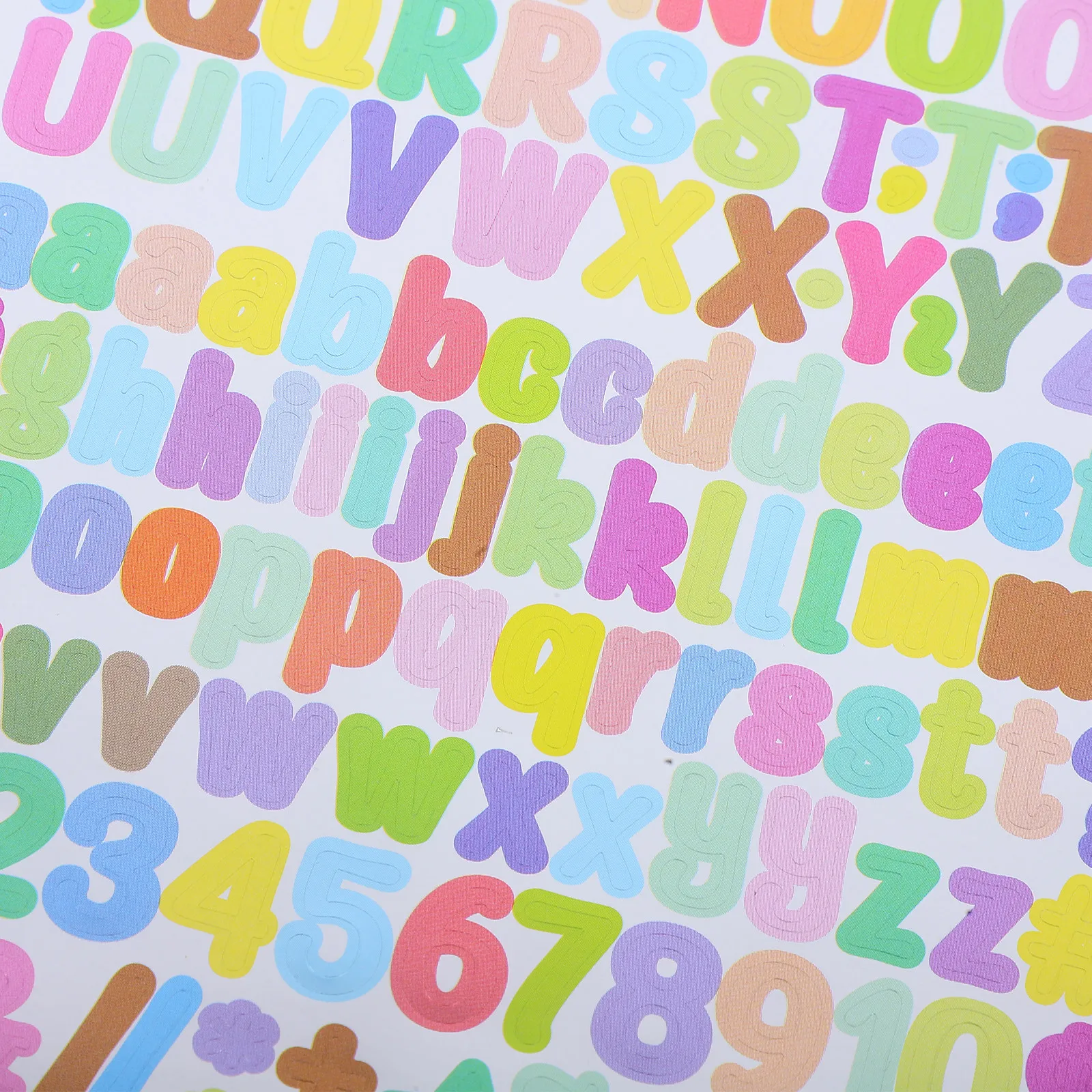 10Pcs Colorful Vinyl Alphabet Number Stickers Self Adhesive Gradient Design DIY Craft Scrapbook Letters Numbering Labeling