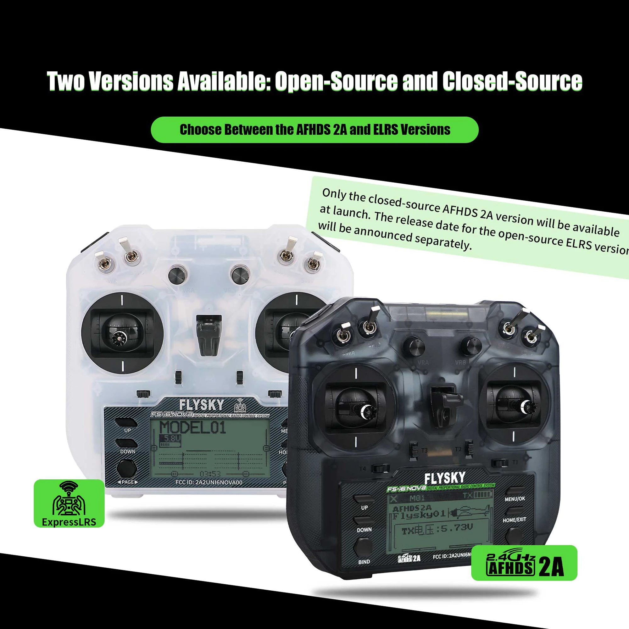 FS-i6NOVA Remote control 10channel 2.4GHz  AFHDS software output  flexible switch configuration and X8M receiver for FPV plane