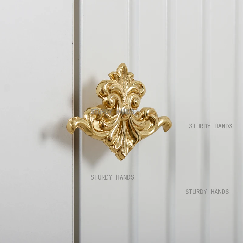 Nordic solid brass creative animal drawer handle kitchen drawer furniture retro knob, hardware handle