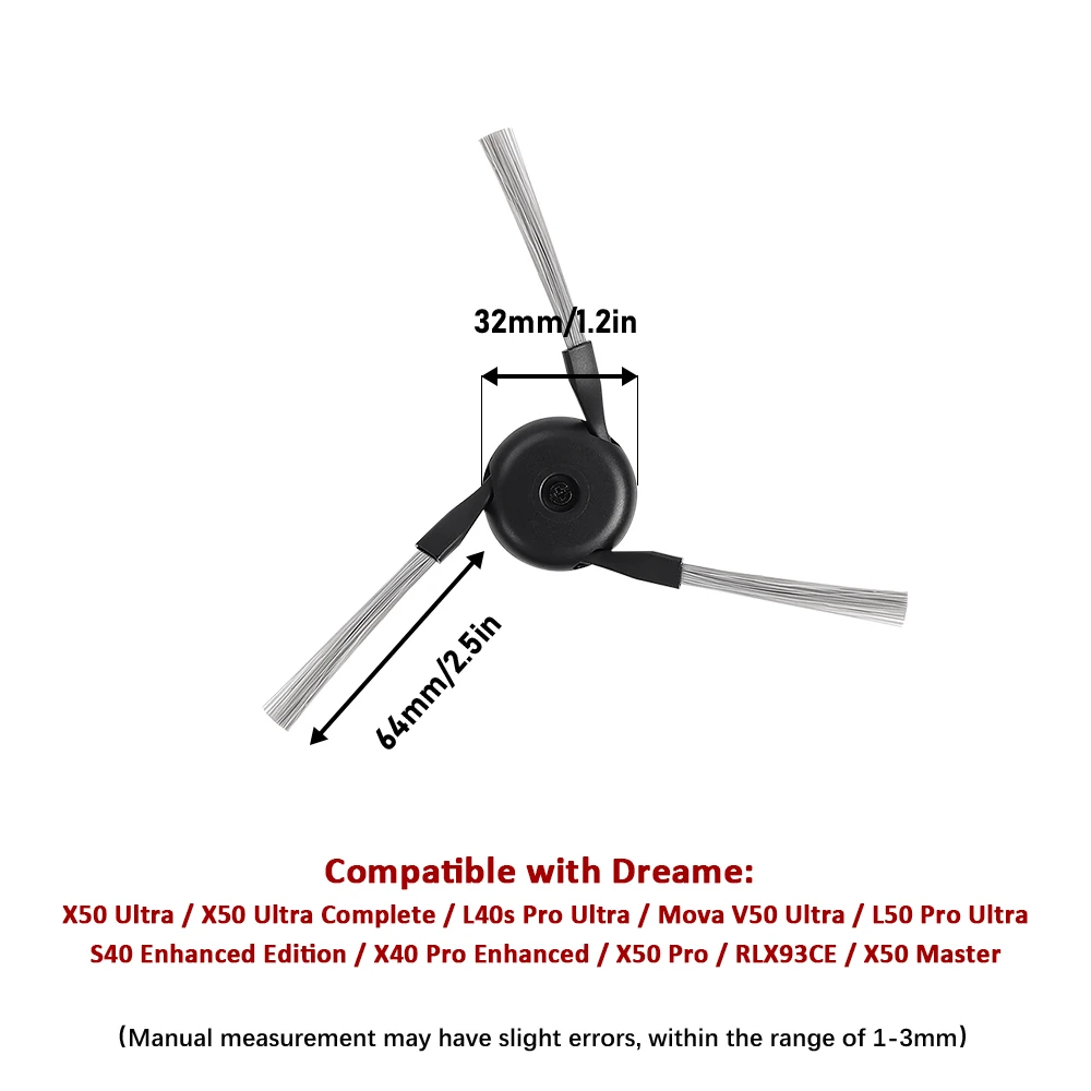 Für Dreame X50 Pro/X50 Ultra/X50 Master/L40S Pro Ultra/L50 Pro Ultra/MOVA V50 Ultra Haupt- und Seitenbürsten, Filter, Wischmopps und Staubbeutel – Detail 2
