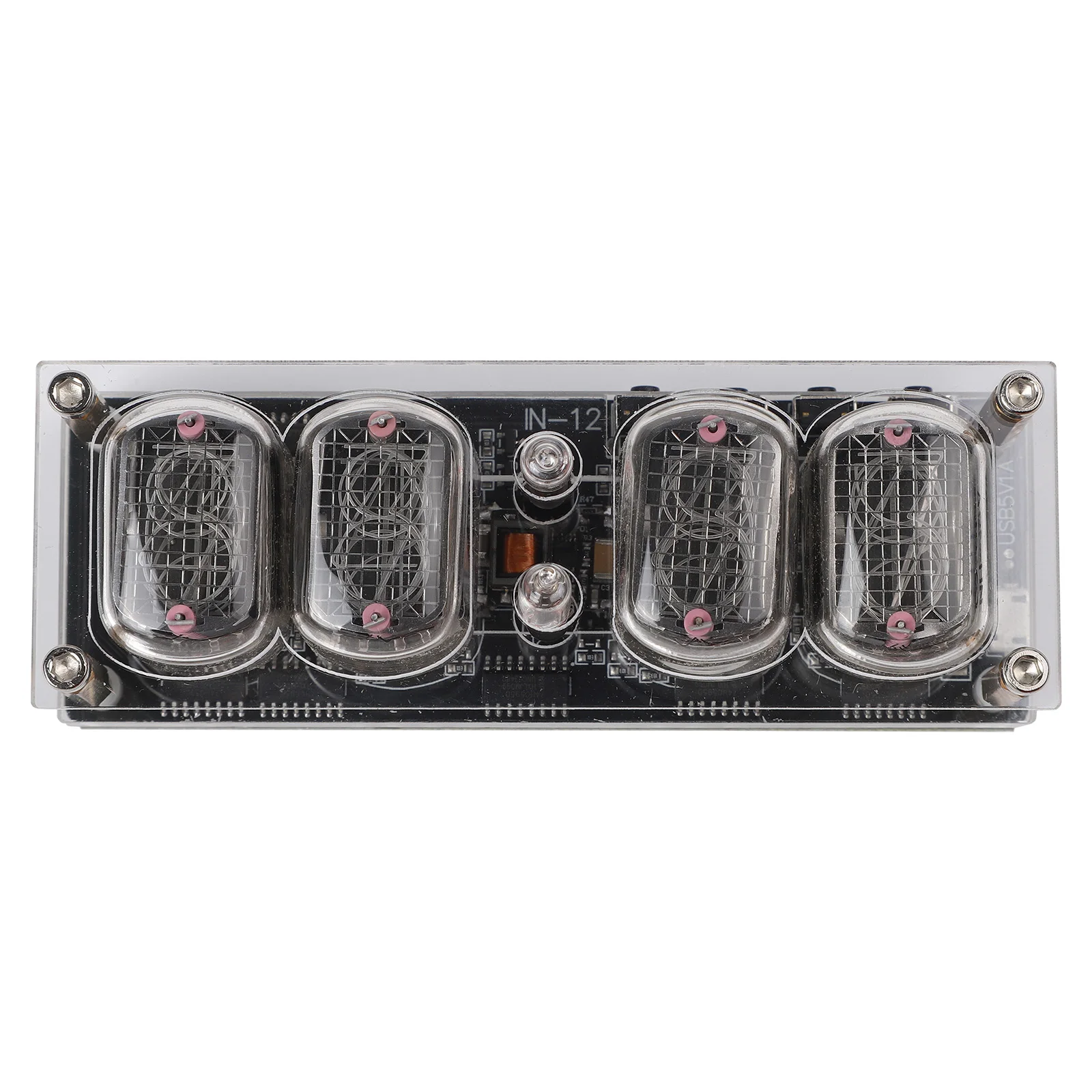 1pc IN12 Nixie Clock LED Lamp Tube Clock Glow Tube Clock Diy Retro Clock Module RGB Breathing Light Diy Electronic Kit