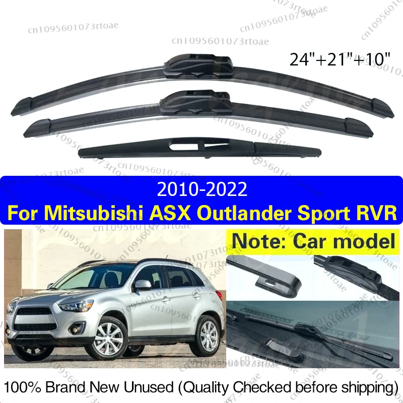 

Для Mitsubishi ASX Outlander Sport RVR 2010-2022 стеклоочиститель передние и задние щетки стеклоочистителя лобовое стекло 24 "21" 10 "автомобильные аксессуары