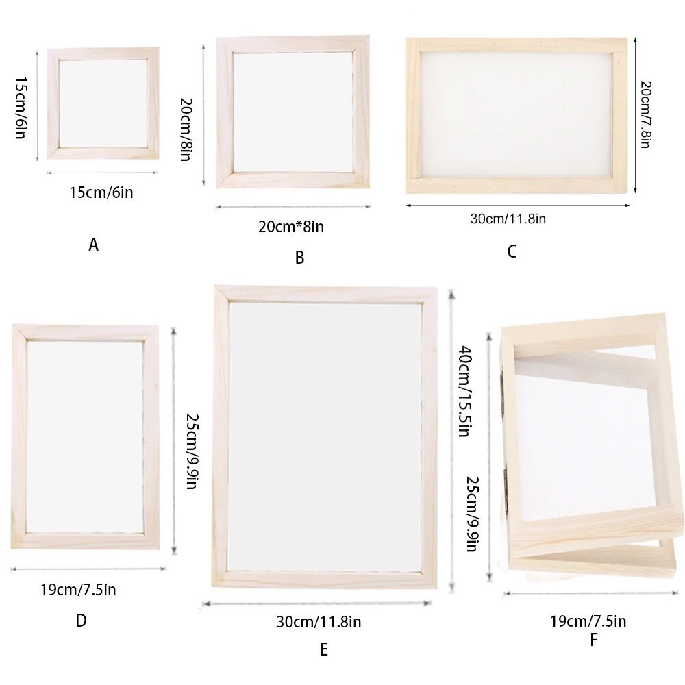 Paper Making Screen Kit, Includes Wooden Paper Making Mold Frame, Dried Flowers, Sponge for DIY Paper Craft