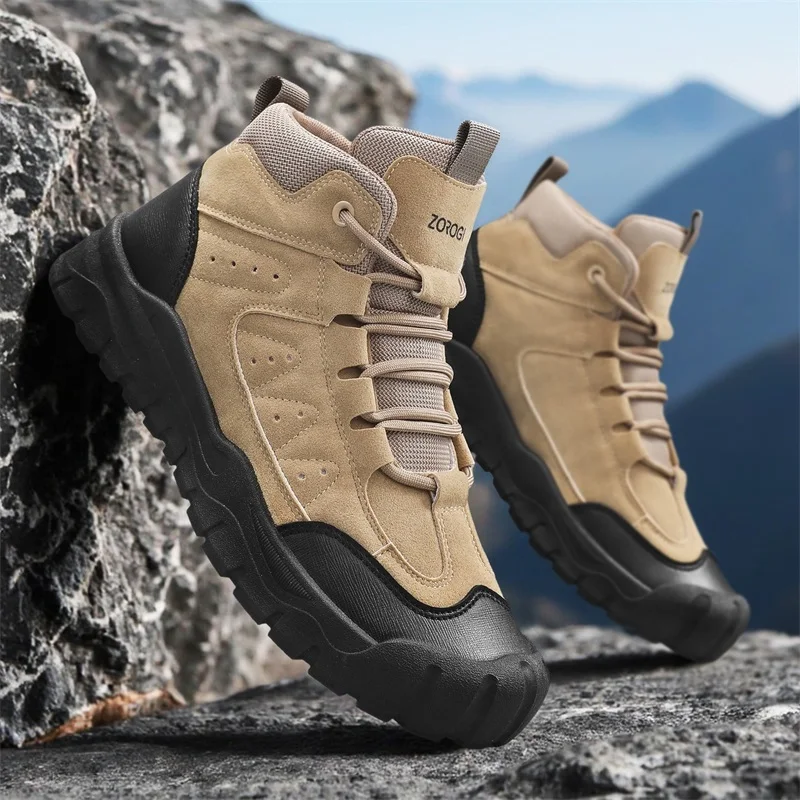 Hiking Shoes Mens Luxury Designer Winter Climbing Trekking Sneakers for Men Canvas Outdoor Sports Work Man Shoes
