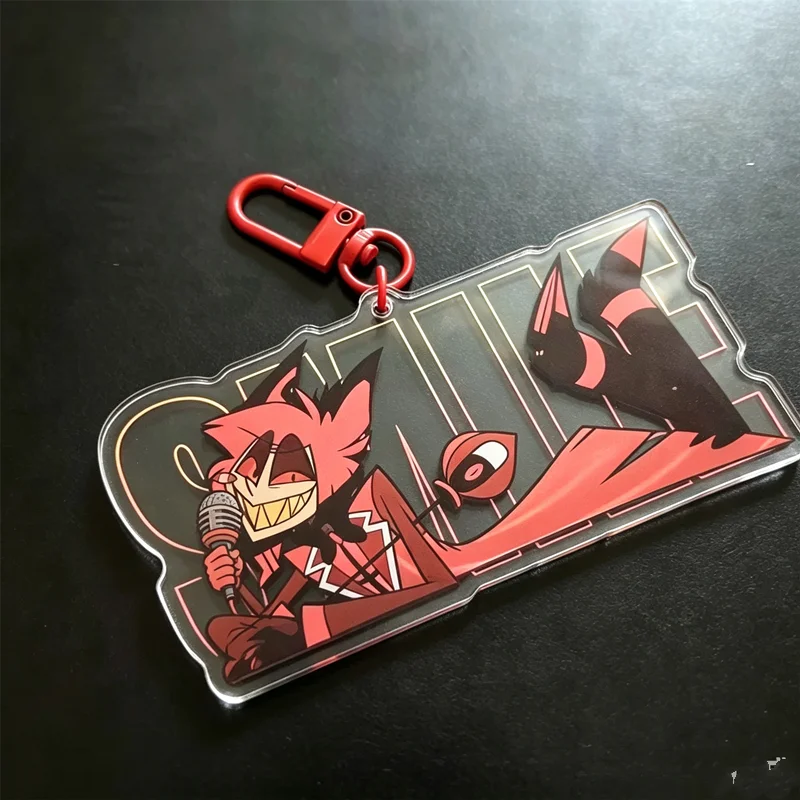 Hazbin Hotel Alastor Acrylic Keychain Cartoon Figure Bag Pendant Anime Fans Collection Gift