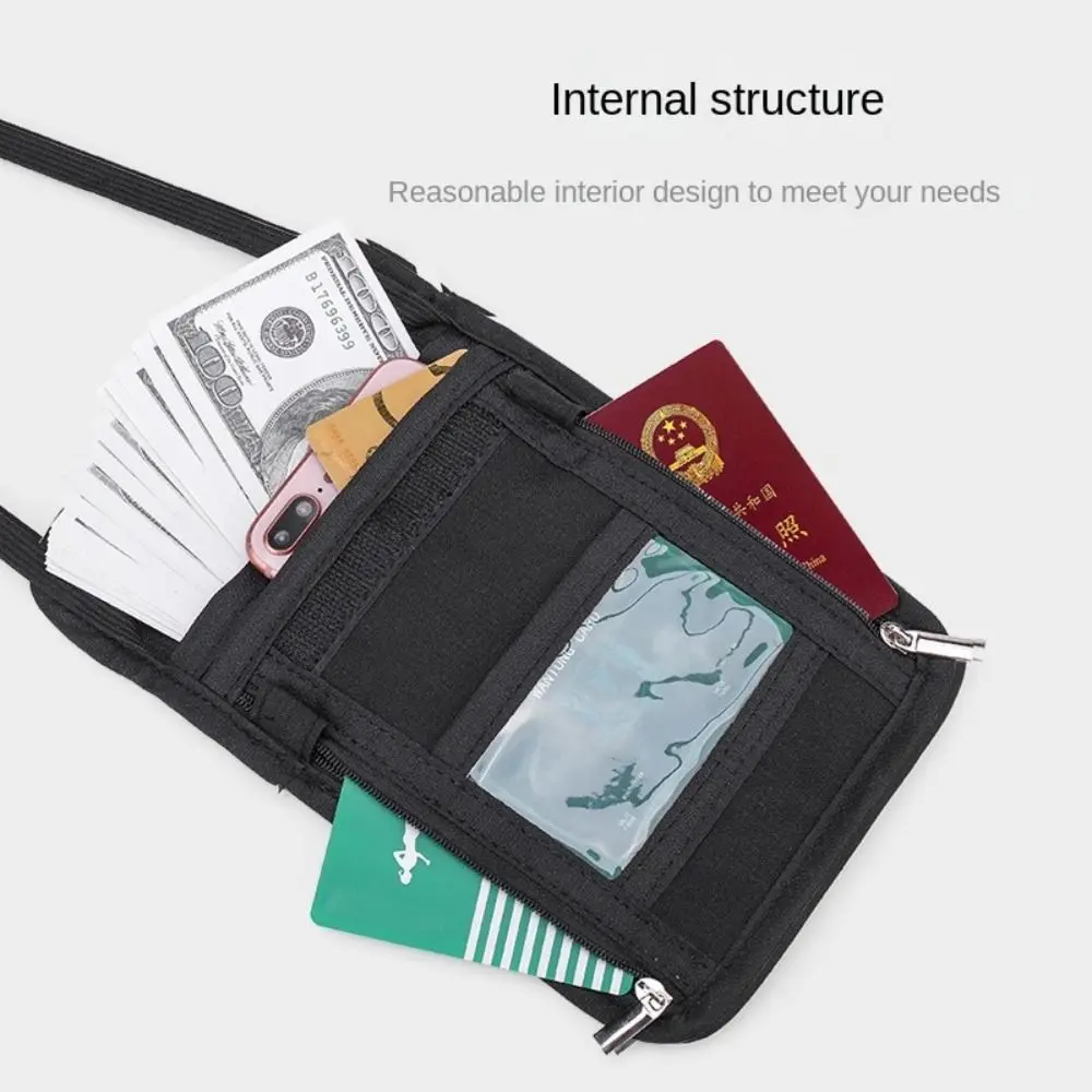 Draagbare Nylon Rfid Paspoort Id Bag Waterdichte Multi-Functionele Id Creditcard Houder Pakket Reizen