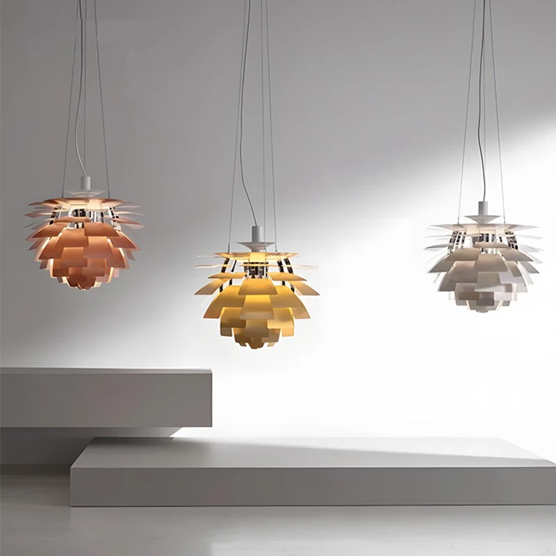 

Pine Cone Pendant Lamp For Kitchen Table Island Bedroom Study Room Nordic Modern Round Art Design Rose Gold Hanging Light