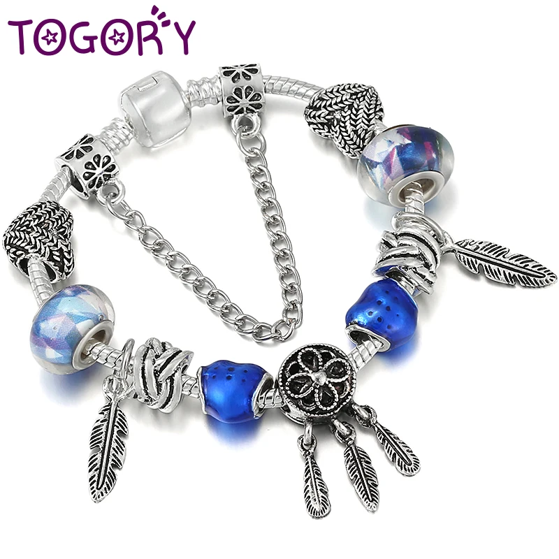 Dropshipping High Quality Silver Plated Charm Bracelet,DIY Fine Beads Charm Suitable Brand Bracelet For Women Men Jewelry Gift