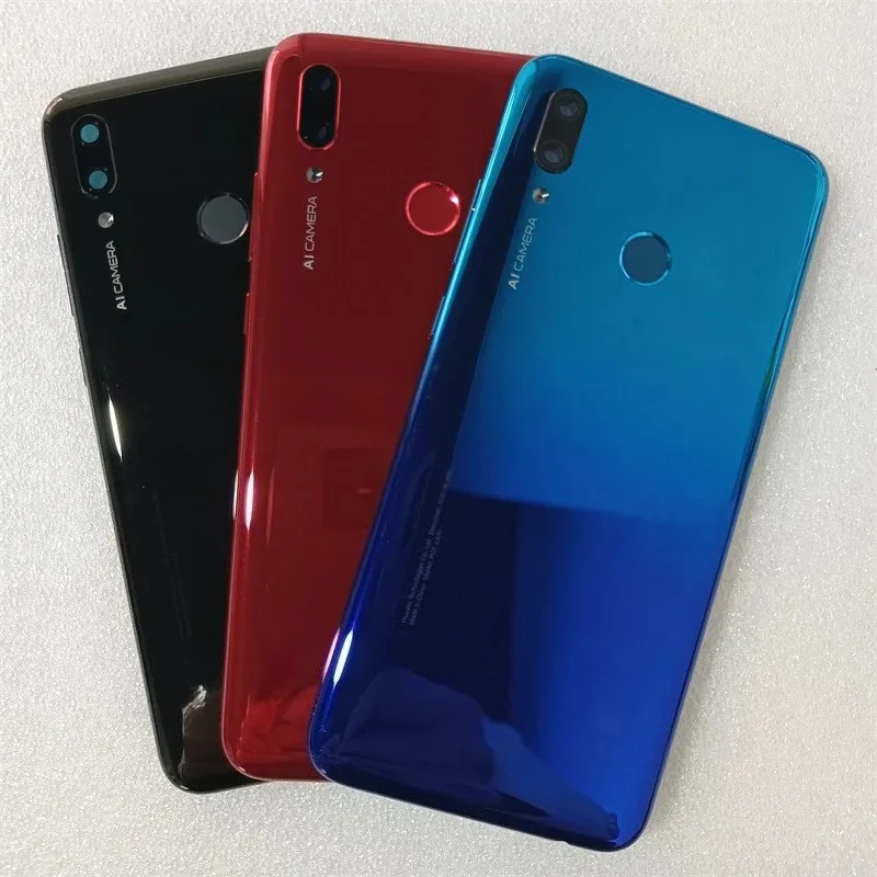 

Для Huawei P Smart 2019, крышка батарейного отсека, задняя панель с отпечатками пальцев POT-LX1/LX2J, замена заднего корпуса