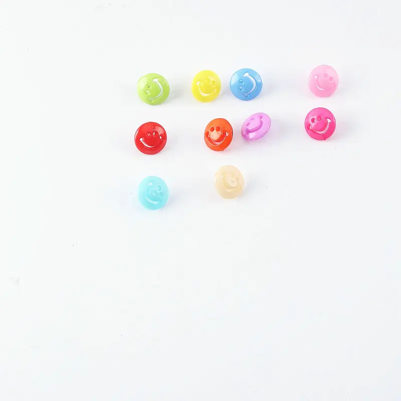 JYMISS wholesale DIY originality Candy color cartoon smiley baby face plastics button 12.5mm Children's clothing Sweater buckles