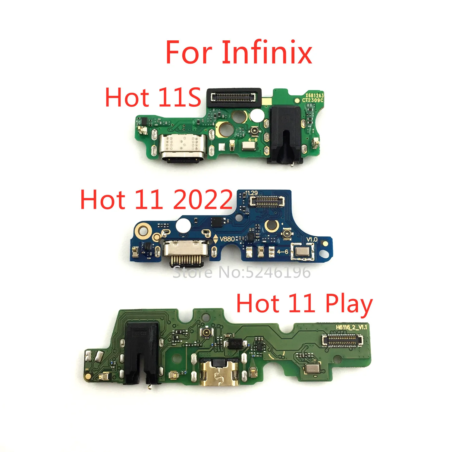 

1 шт., гибкий USB-кабель для зарядного устройства Infinix Hot 11S X6812 Infinix Hot 11 2022 X675 Infinix Hot 11 Play