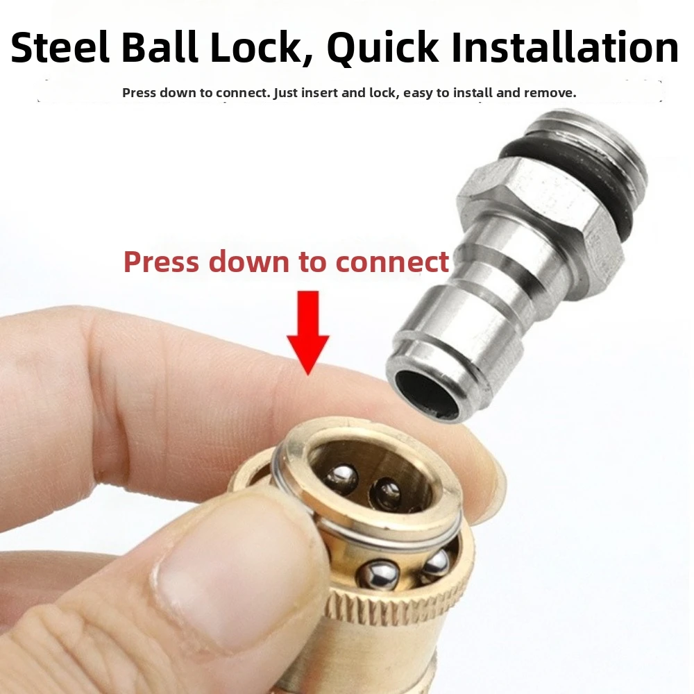 1/4 Inch Pressure Washer Nozzle Leak-Proof Quick Release Thread Fitting Adapter High Pressure G1/4 Male Female