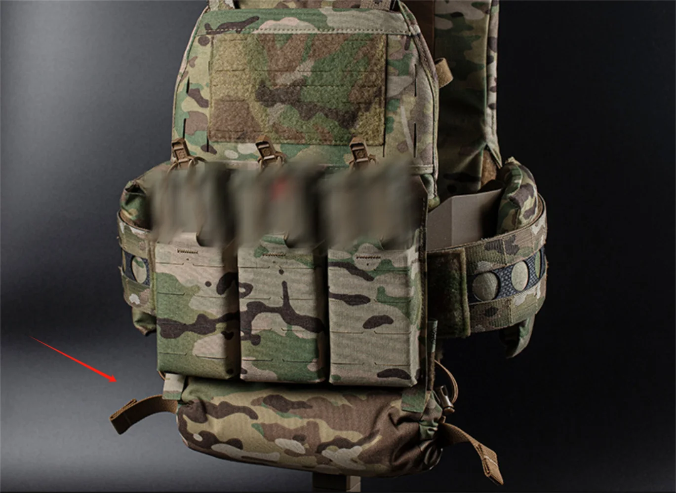 Tactical Tom combat vest expands lower abdomen medical bag, large capacity portable quick release FC camouflage first aid kit