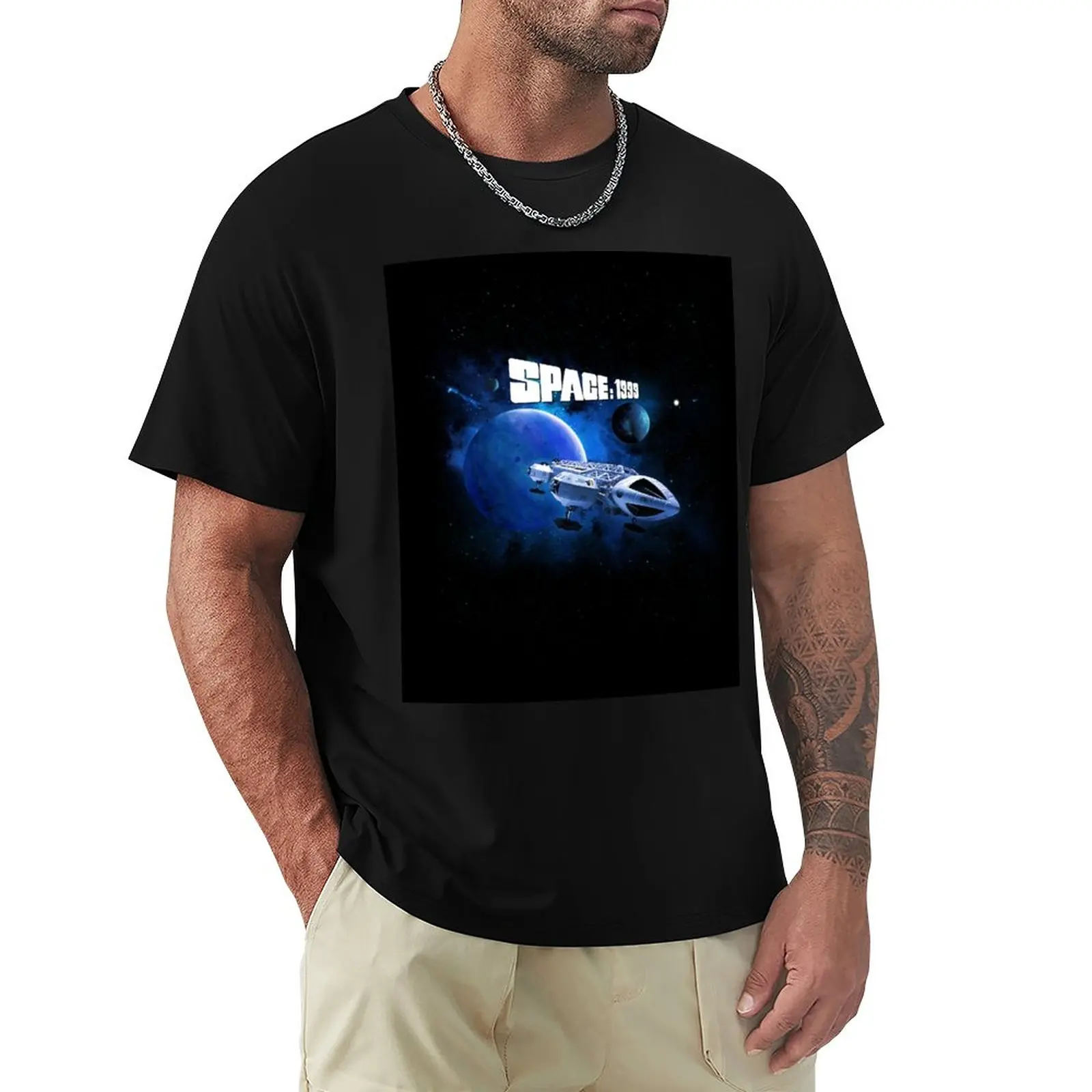 SPACE 1999 EAGLE MODEL 1 T-Shirt black t shirts heavyweight t shirts anime graphic t shirt Men's clothing