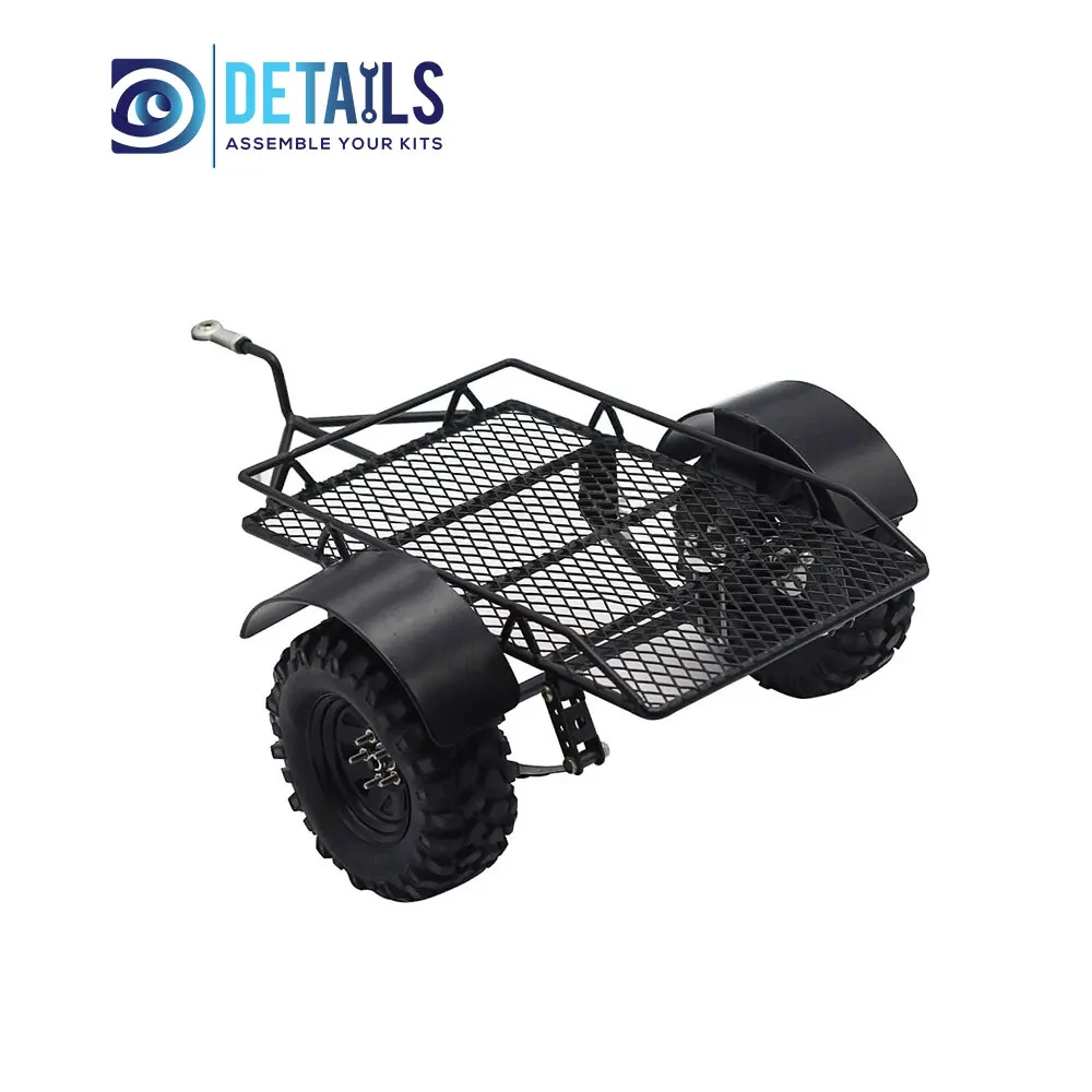 Hobby Details Aluminum 1/10 Trailer With Hitch Mount For Crawler