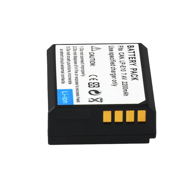 LP-E10 LPE10 LP E10 7.4V 2200mAh Camera Battery For Canon EOS 1100D 1200D 1300D 2000D 4000D Rebel T3 T5 T6 KISS X50 X70