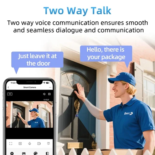 Imagen 2 del producto Cámara WiFi con Mirilla Digital HD de 3MP y 170° °   Visor de Puerta con Detección Humana de Gran Angular, Audio Bidireccional, Cámara Inalámbrica Tipo Ojo de Gato, TUYA