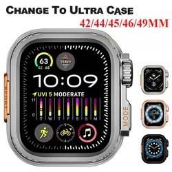 Metall Bumper Fall FĂŒr Apple Uhr 49MM 45mm 44mm Schutz Rahmen Abdeckung FĂŒr iWatch Serie 9 8 7 6 5 4 SE Ăndern Zu Ultra 2 49mm
