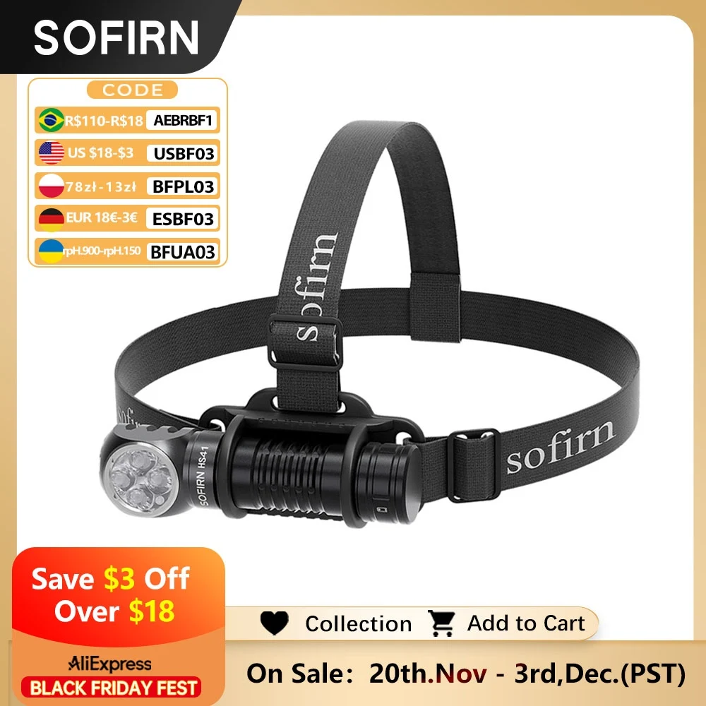 yZ[zSOFIRN HS41 wbhv 4000lm X|bgCg 21700 USB C [dd SST20 LED ͂ȃg[` }Olbge[t