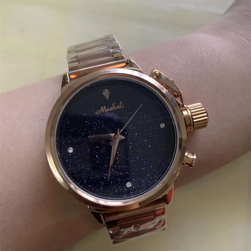 

Clearance Sales 47MM Super Big Neutral Women Watches Sparkly Starry Night Sporty Design Wrist watch Quartz Cool Girls Watch 3ATM