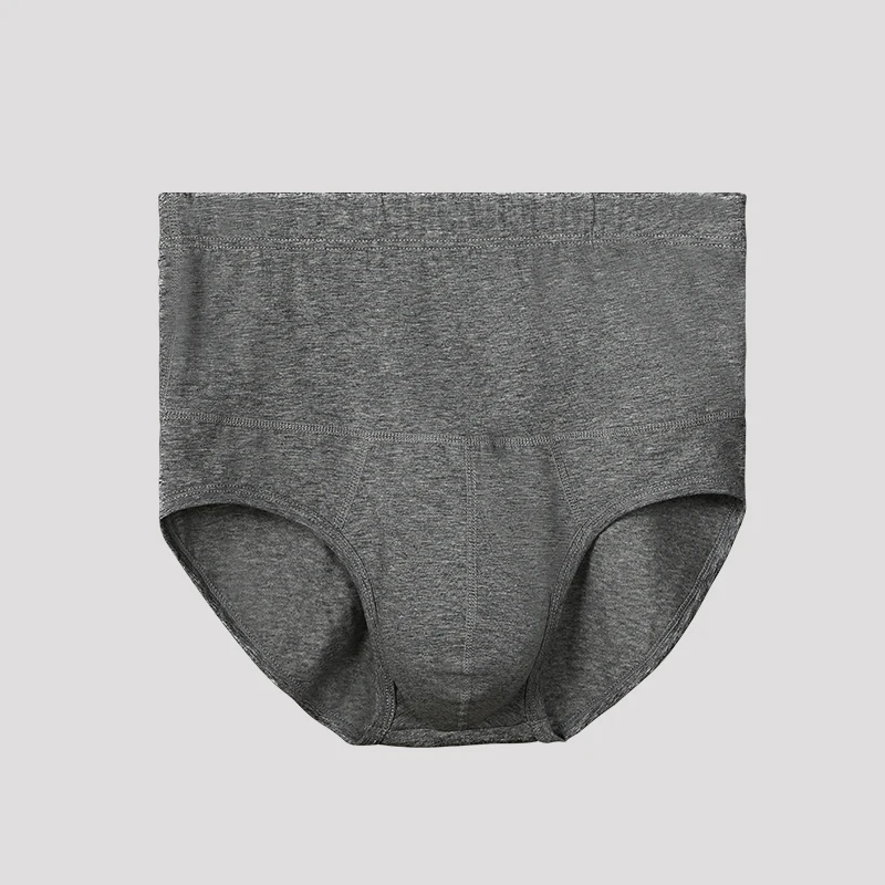 Men's cotton underpants, high-waisted, slimming, waist-protecting, enhanced warmth, short underpants for overweight sportswear