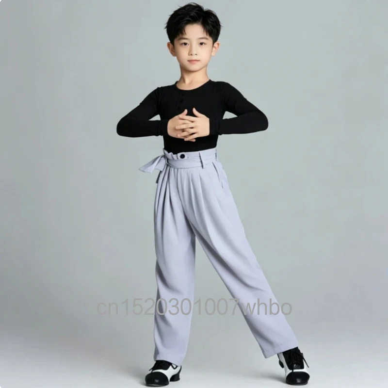Children's Latin Dance Dress Pants Set 2026 New Style Practice Advanced Feeling Spring and Autumn Boys Performance Competition