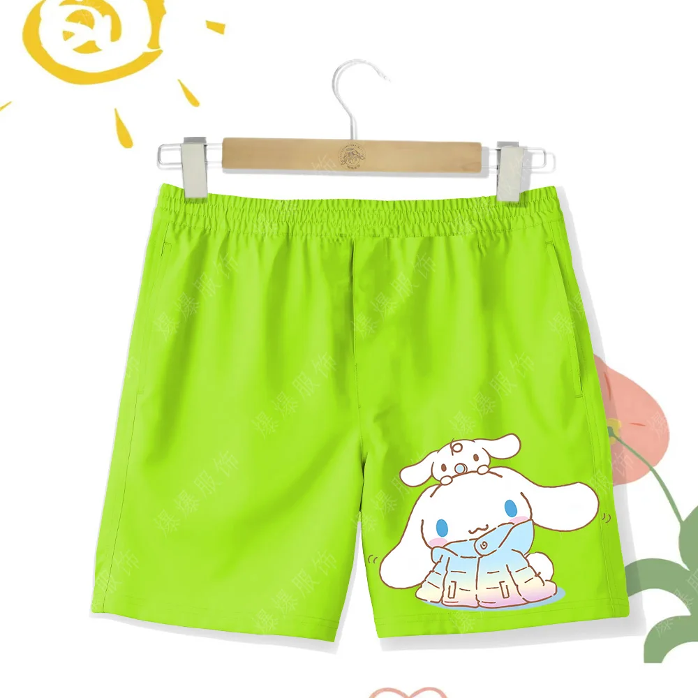 Sanrio Multi Color Printed Cinnamoroll Children's Four Seasons Beach Shorts Breathable Fishing Quick Drying Swimming Pants