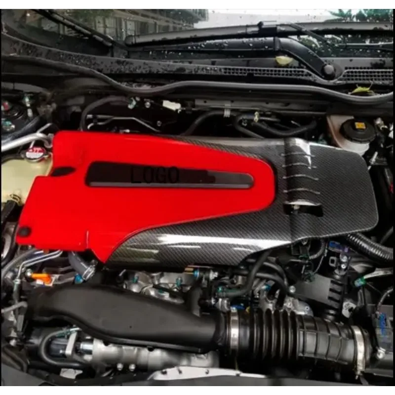 For Honda 10th Generation Accord Civic 2016 -2020 ABS Carbon Fiber Color Auto Engine Cover Bonnet Hood Soundproof
