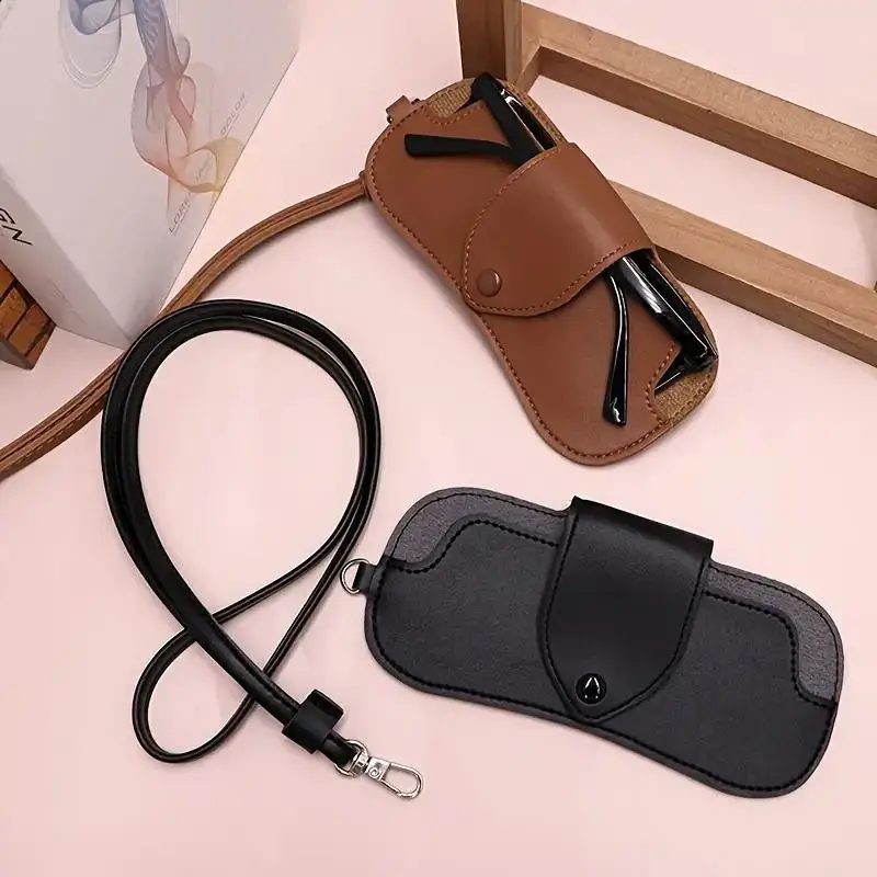 1PC Waterproof Sunglasses Bag Portable Hanging Neck Glasses  display picture 1