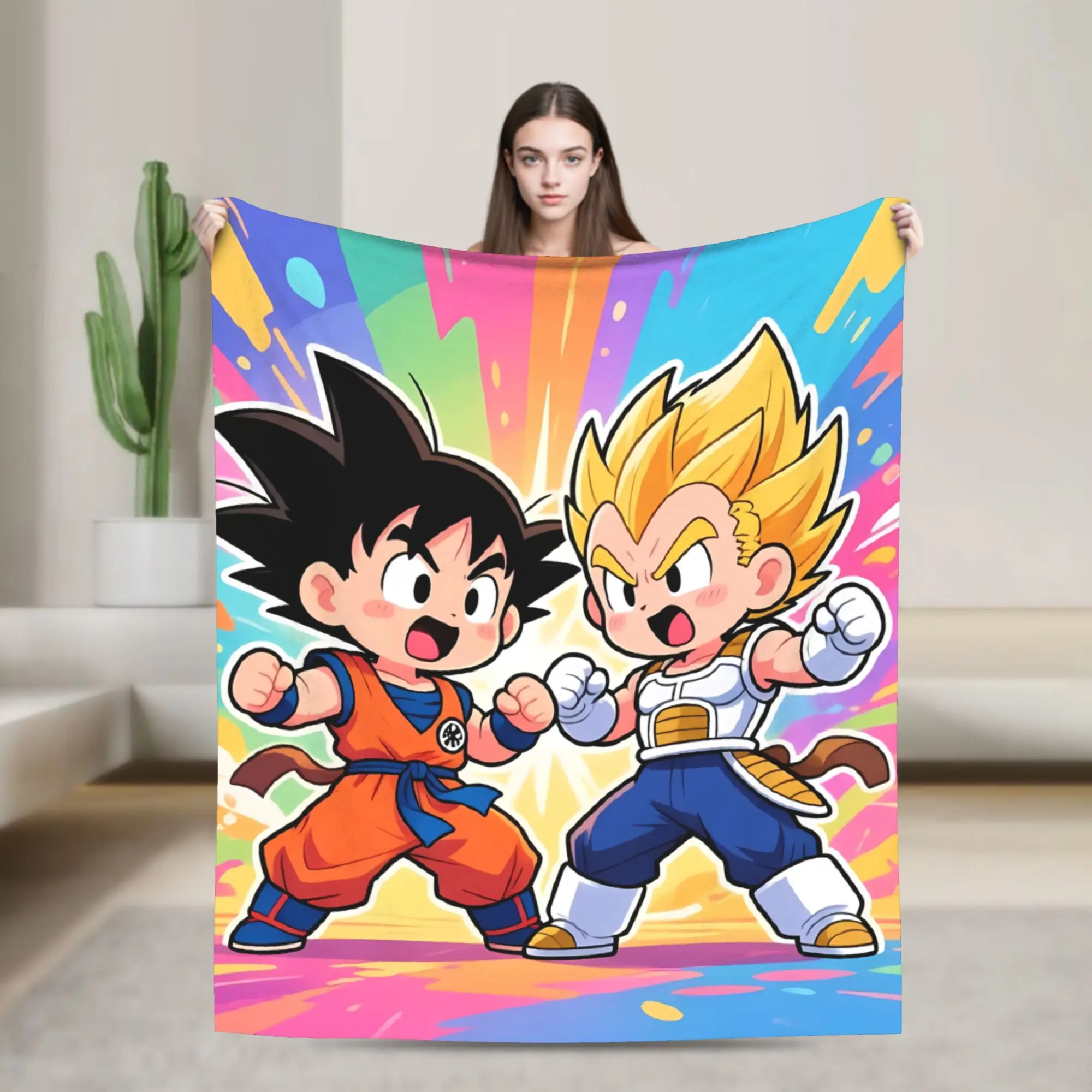 Goku & Goten Dragon Ball Blankets Quality Warm Soft  Throw Blanket Winter Travel Home Decor Novelty Bedspread